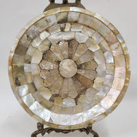 Mughal Style Islamic Mother of Pearl Plate Hand-Engraved with Quran Verses