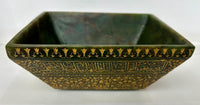 Mughal Style Indian Jade Stone Bowl Hand-Engraved with Quranic Calligraphy & Floral Patterns