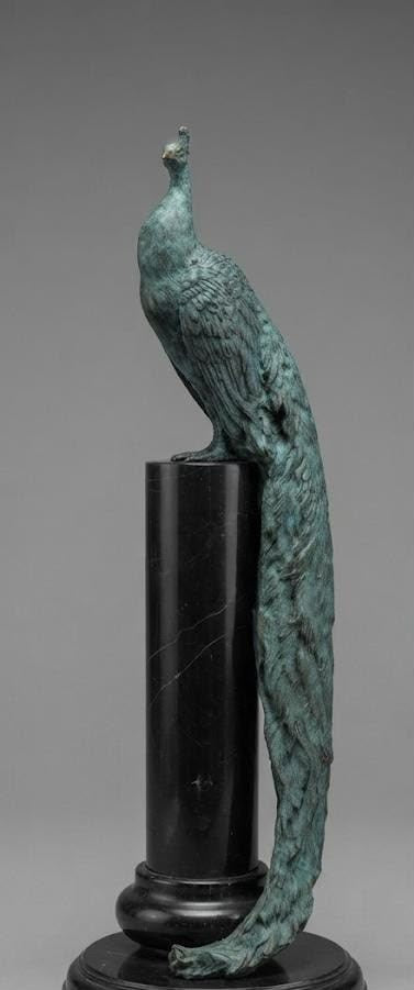 Hot Cast Bronze Sculpture of Peacock
