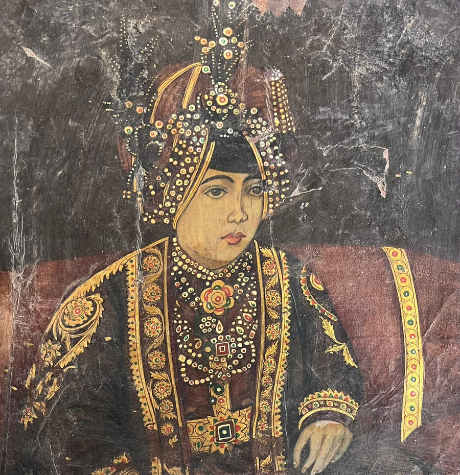 Rare 'Persian Royal Noblewoman' Handmade Miniature Painting