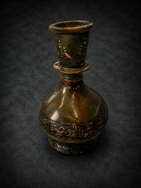 Rare Ottoman Islamic Hard Stone Pot Hand-Engraved with Quran Verses