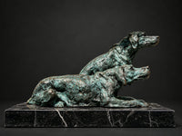 Bronze Sculpture of a Pair of Dogs