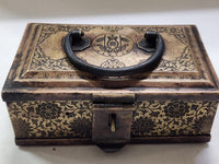 Islamic Rampur Nawab Era Hand-Engraved Brass Box