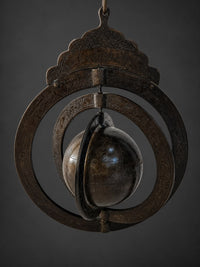 Rare Islamic Brass Spherical Celestial Astrolabe with Persian/Arabic Inscriptions