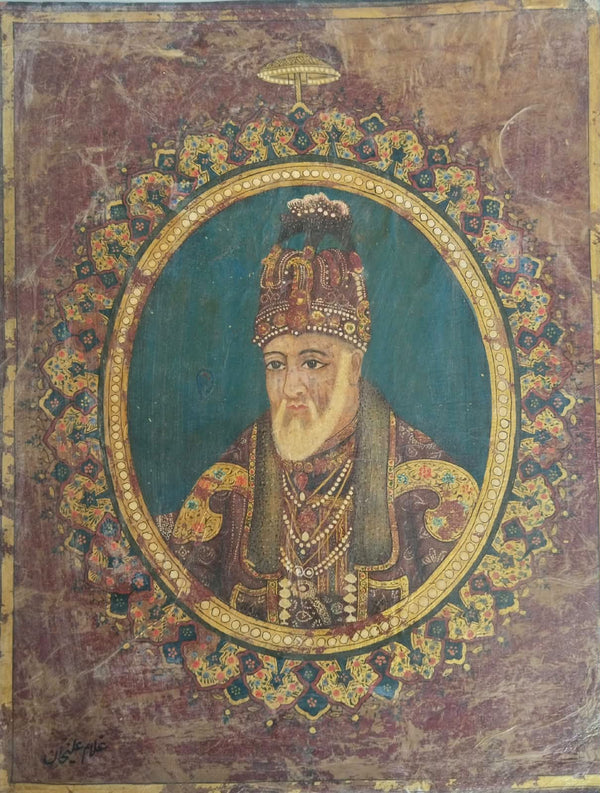 Rare Mughal Miniature Painting of Mughal Emperor Bahadur Shah Zafar
