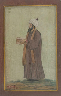 Miniature Mughal Painting of a Sufi Scholar