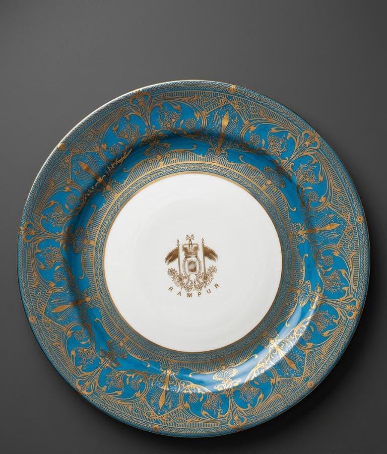 Rampur Porcelain Blue Decorative Plate