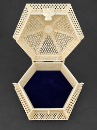Rare Islamic Handcrafted Natural Camel Bone Jali Box